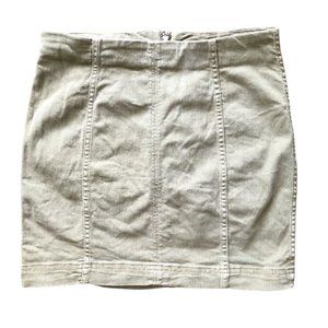Free People Army Green Jean Skirt